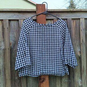Always Apparel 100% Cotton Gingham Blouse
